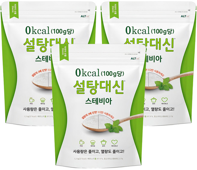 설탕대신 스테비아, 1.2kg, 3개