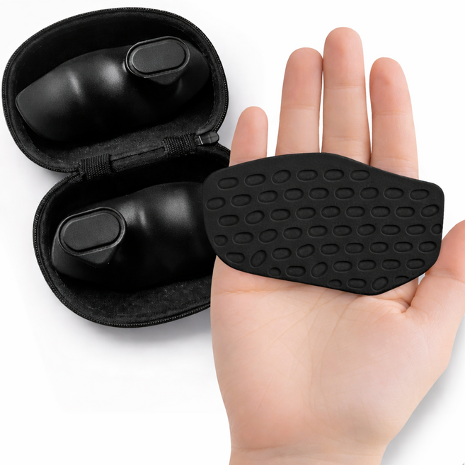 동핏랩 헬스장갑 굳은살 미끄럼방지 피트니스 실리콘 팜가드, 블랙, 2개