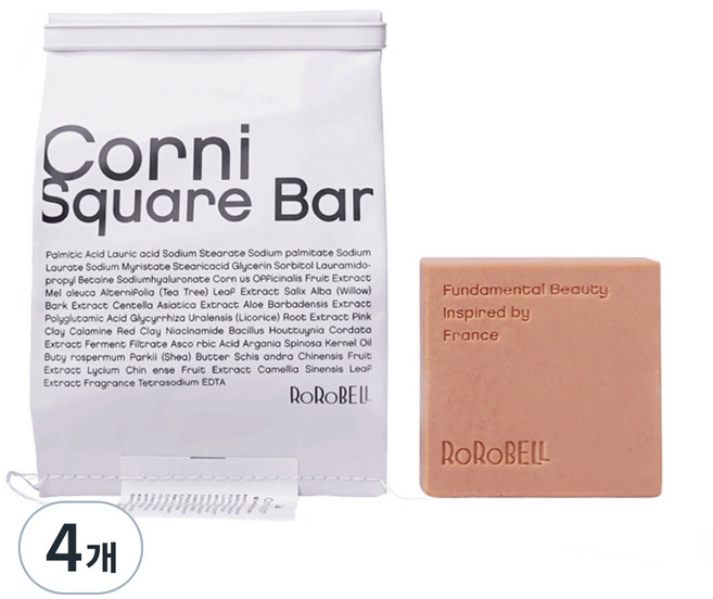 RoRoBELL 山茱萸方形舒緩香皂, 115g, 4個