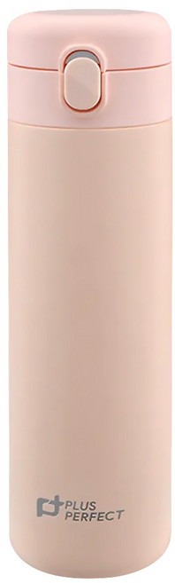 PLUS PERFECT 理想 晶鑽316陶瓷彈蓋保溫杯, 霧粉色, 500ml, 1個