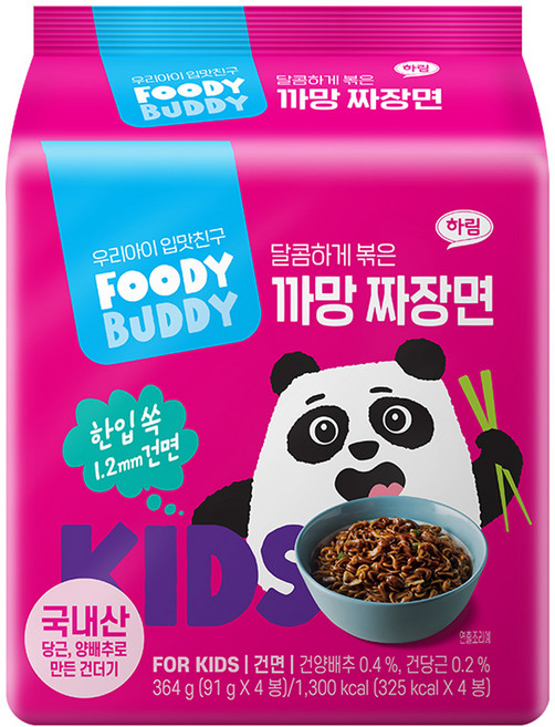 푸디버디 까망 짜장면, 91g, 4개