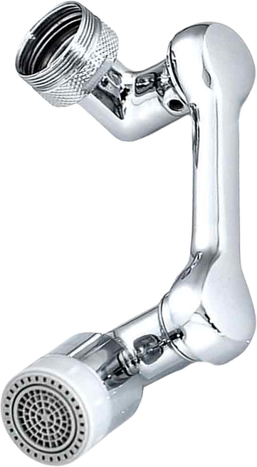 ANTIAN 1080度 萬向旋轉水龍頭機械臂/雙模出水延伸器 洗手/潔面/漱口起泡節水防濺器, 1個