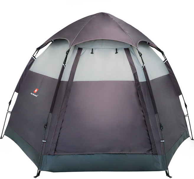 스위스마운틴 헥사돔 원터치텐트, 그레이, 5인용