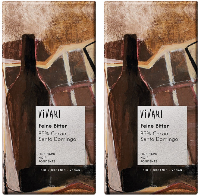 비바니 유기농 다크 85% 초콜릿, 100g, 2개