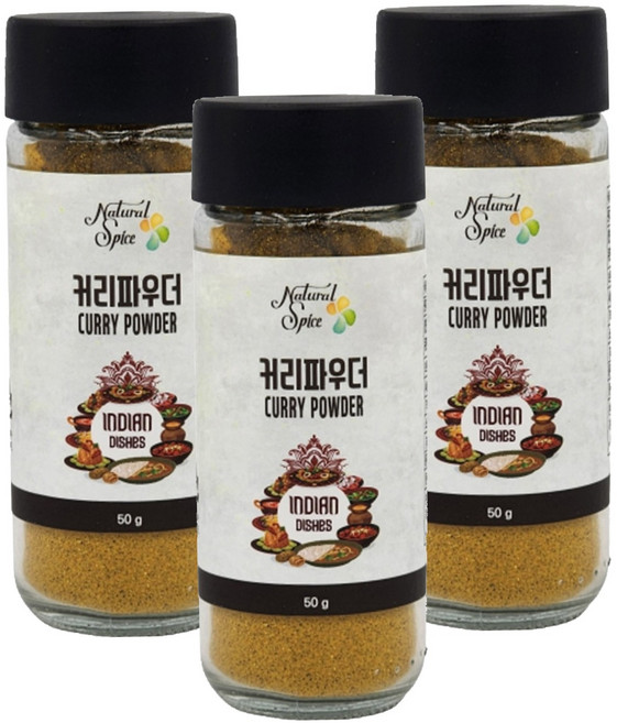 내츄럴스파이스 커리 파우더, 50g, 3개