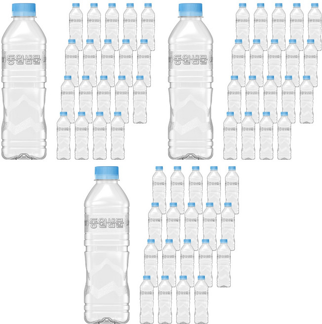 동원샘물 무라벨, 500ml, 60개