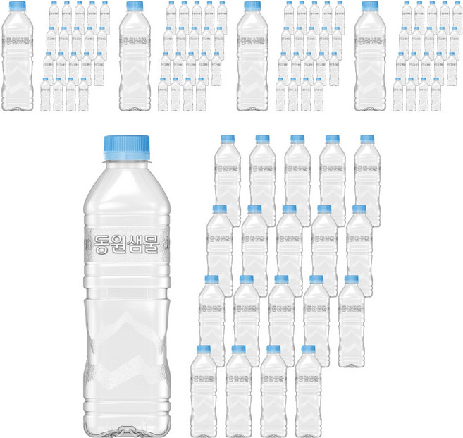 동원샘물 무라벨, 500ml, 100개