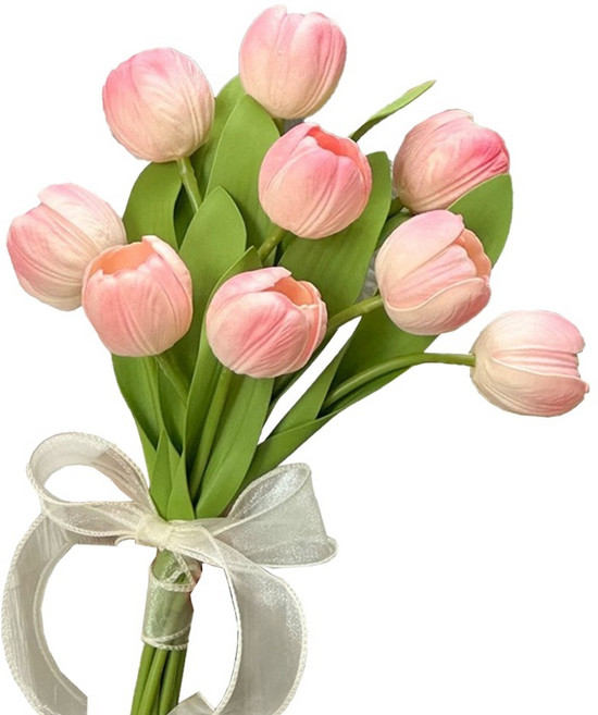 소유공간 조화 파스텔 튤립 꽃다발, 핑크, 1개