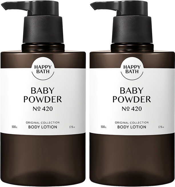 해피바스 오리지널 컬렉션 바디로션 베이비파우더향, 500g, 2개