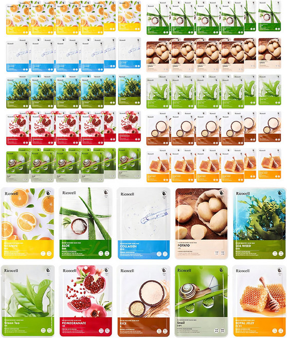 리코셀 네이처리커버리 마스크팩 1번 세트, 100개입, 4개