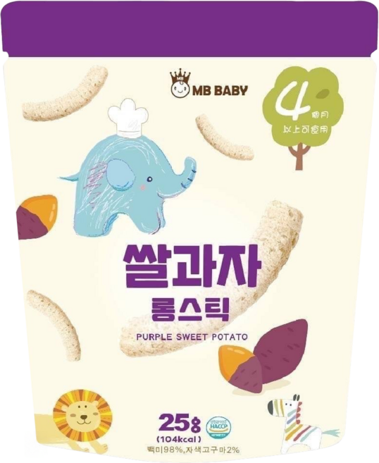 MB BABY 萌寶寶 米棒 紫地瓜 (4個月以上適用), 25g, 1包