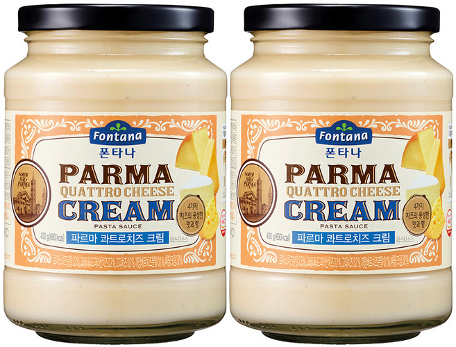 Fontana 帕爾馬4種起司奶油義大利麵醬, 430g, 2罐