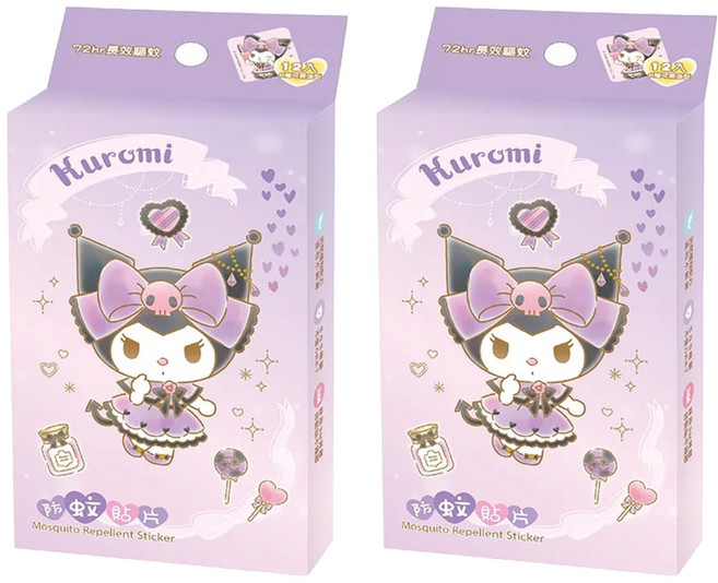 KUROMI 酷洛米 防蚊貼 閃亮公主, 12片, 2盒