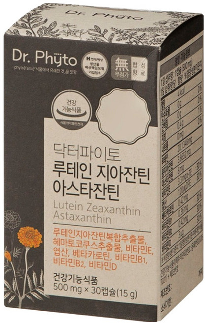 닥터파이토 루테인 지아잔틴 아스타잔틴, 30정, 1개