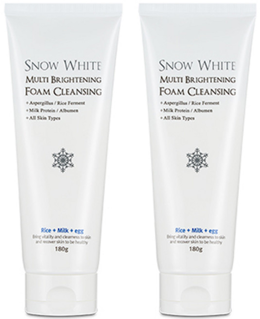 뷰티레시피 스노우 화이트 멀티 브라이트닝 폼클렌징, 180g, 2개