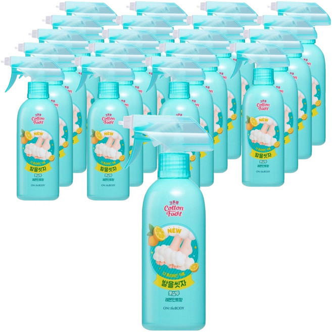온더바디 코튼풋 발을씻자 풋샴푸 레몬민트향, 1개입, 20개, 385ml