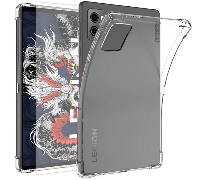 칸탐 레노버 투명 케이스 + 강화유리 세트, 1개