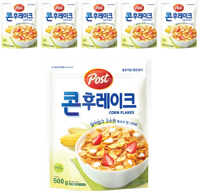 포스트 콘후레이크 시리얼, 500g, 6개