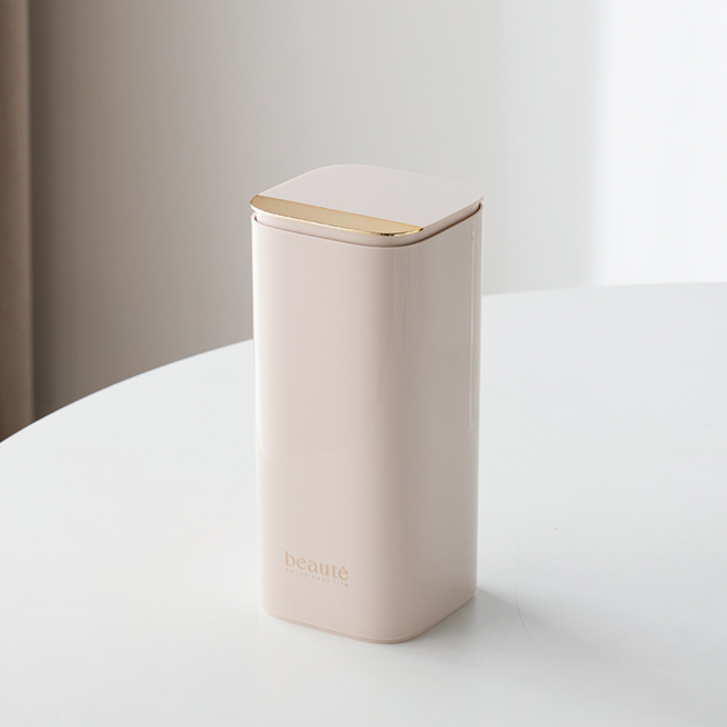 엘빈리빙 원터치 메이크업 브러쉬 정리함, 1개, 핑크