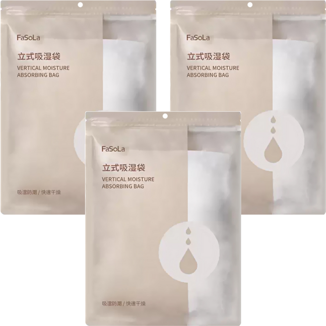 FaSoLa 多用途立式防潮吸濕袋, 220g, 3個