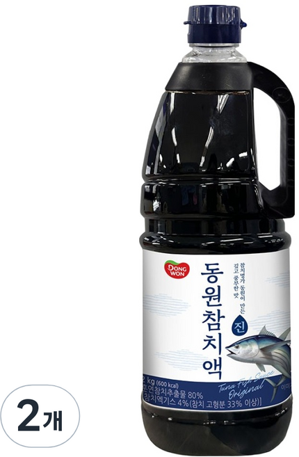 동원 참치액 진, 2kg, 2개