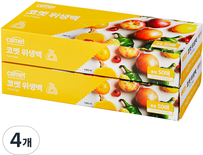 코멧 위생백, 중(M), 50개입, 4개