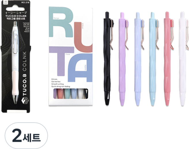 TUCO.B COLNK Dr. Grip 舒適自動鉛筆 隨機出貨 + Lutapen 0.5mm 6入, 2套, 14個