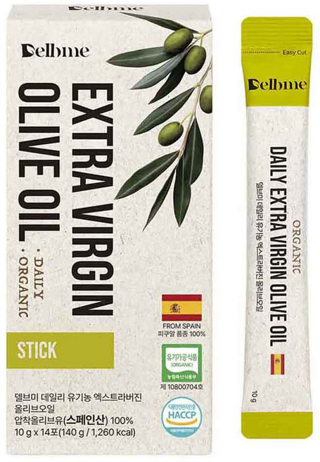 델브미 데일리 유기농 엑스트라버진 올리브오일 스틱, 140g, 1개