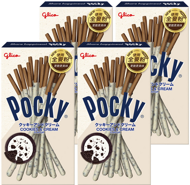 glico 格力高 Pocky 百奇 牛奶餅乾棒, 32g, 4盒