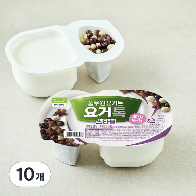풀무원 다논 요거톡 스타볼 요거트, 132.25g, 10개
