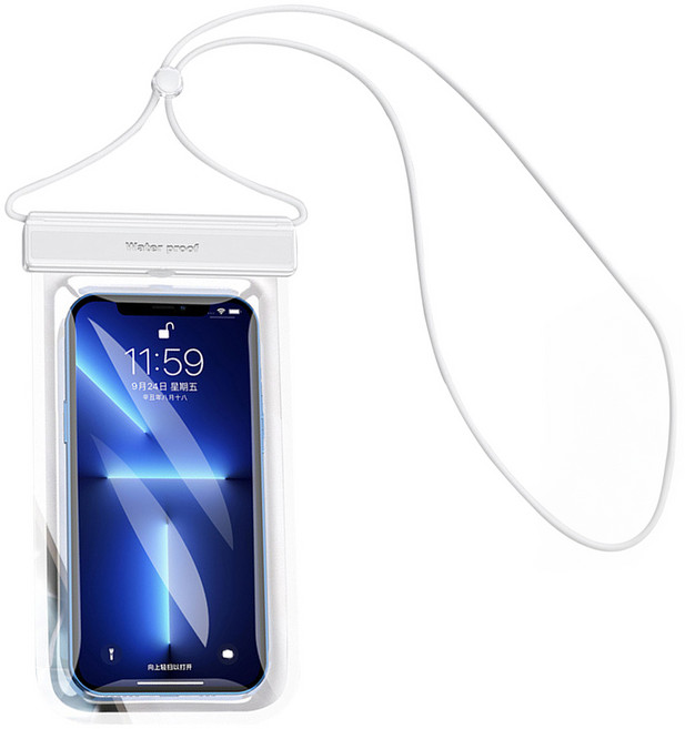 OMG 游泳潛水防水手機袋 IPX8防水等級, 白色, 1個