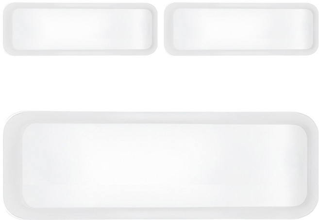 구디푸디 공간맞춤 칸막이 서랍정리함, 반투명 화이트, 3개