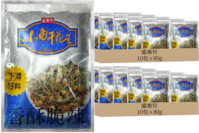 盛香珍 小魚干花生, 80g, 20包