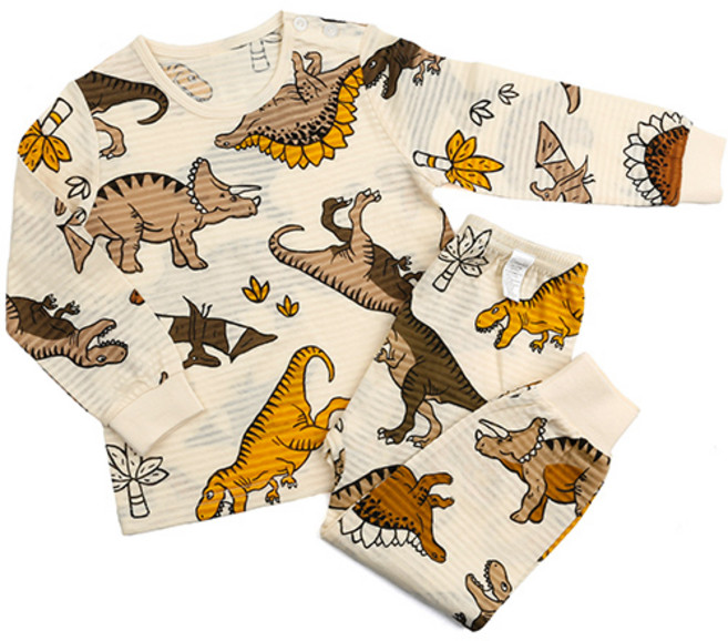 Maykids 童款侏羅紀恐龍世界九分袖家居服套裝