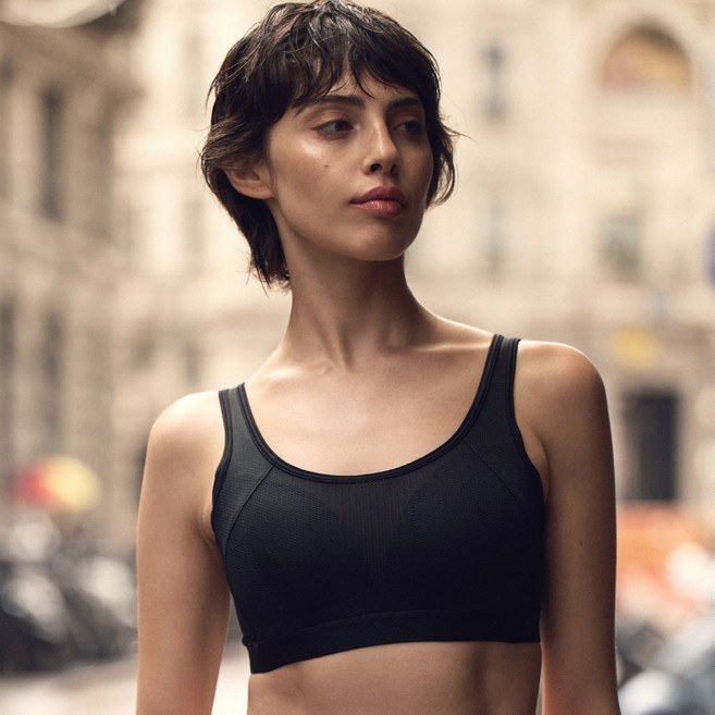 컴포트랩 냉감 통기성 하이서포트 에어메쉬 스포츠브라 + 방수파우치