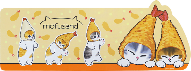 Miravivi 貓福珊迪造型滑鼠墊 辦公室小物 電腦周邊, 炸蝦 黃色, 1個