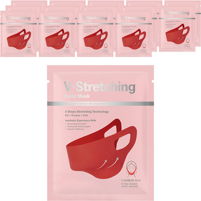 벨라수 V 스트레칭 밴드 마스크, 15개, 1개입
