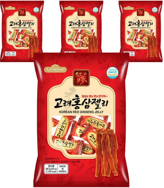 일광제과 고려홍삼젤리, 280g, 4개