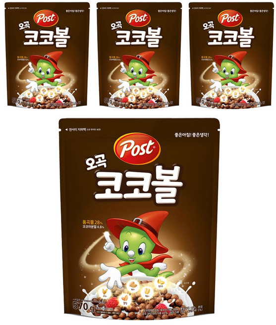 포스트 오곡 코코볼, 570g, 4개