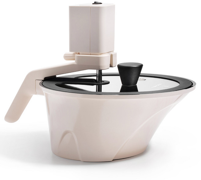 로이첸 인덕션 아이지글 자동회전롤팬 크림, 36.7cm, 1개