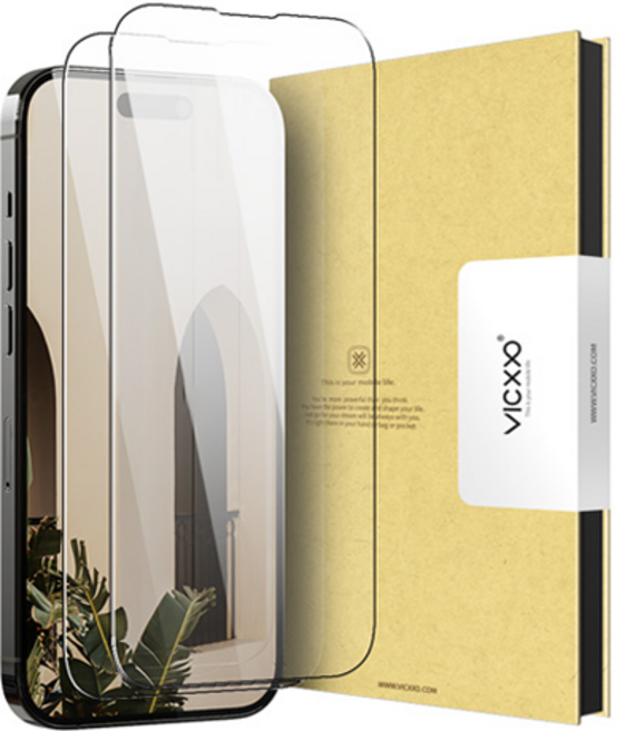 빅쏘 2.5C 아이폰 강화유리 휴대폰 액정보호필름 2매, 1세트