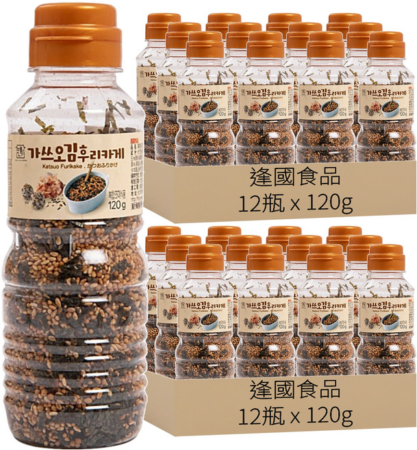KOUFUKU 海苔芝麻香鬆 柴魚口味, 120g, 24瓶