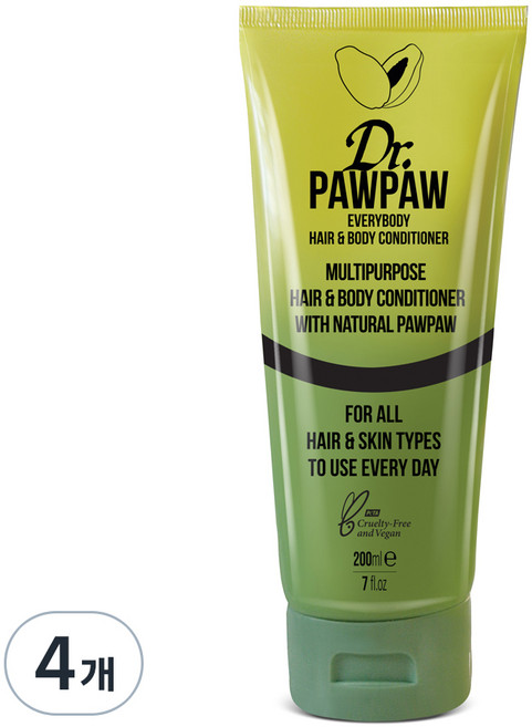 닥터포포 헤어 바디 컨디셔너 망고코코넛향, 200ml, 4개