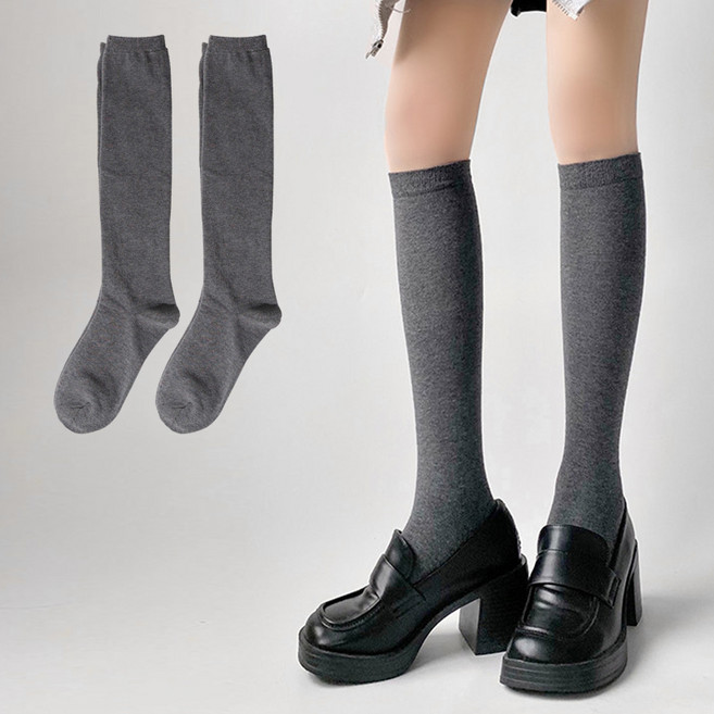 시너싹스 여성용 클래식 무지 니삭스 2켤레