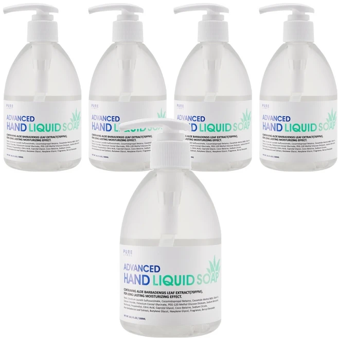 퓨어라벨 어드밴스드 핸드 리퀴드 솝 머스크향, 300ml, 5개 - 쿠팡