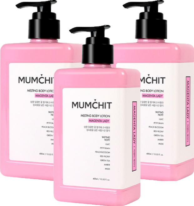 멈칫 멜팅 바디로션 마젠타 레이디향, 400ml, 3개