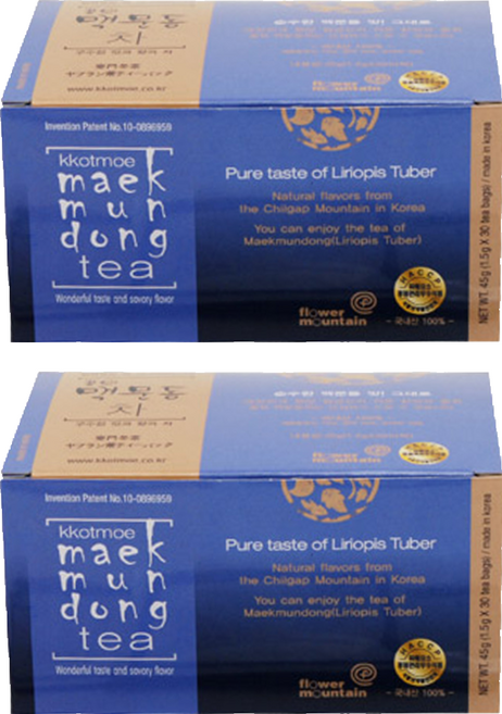 꽃뫼 맥문동차 티백, 1.5g, 30개입, 2개