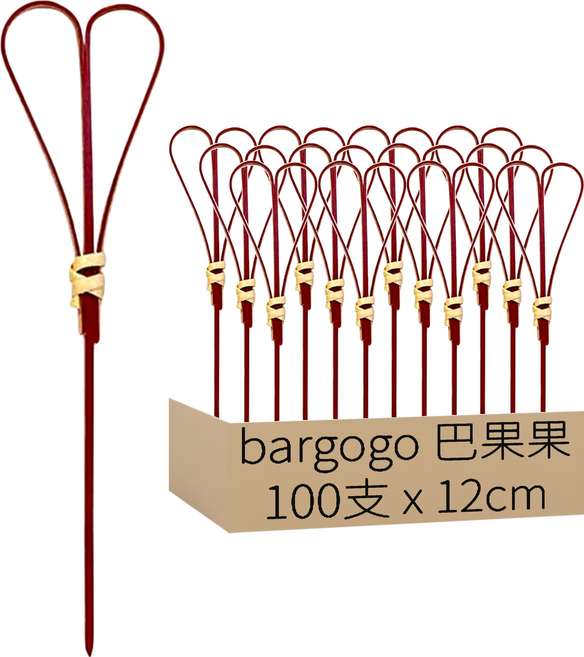 bargogo 巴果果 紅色剪刀串 JM-KS009-R 12cm, 100支, 1包