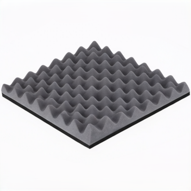 Delirium 阻燃壁掛式 臥室 錄音室 隔音 防音 吸音材料 標準橡膠泡棉 100cm x 1000cm x 厚度 5cm, 灰色, 1個