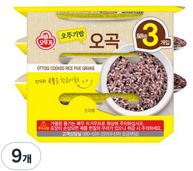 OTOKI 不倒翁 即食五穀飯, 210g, 9入